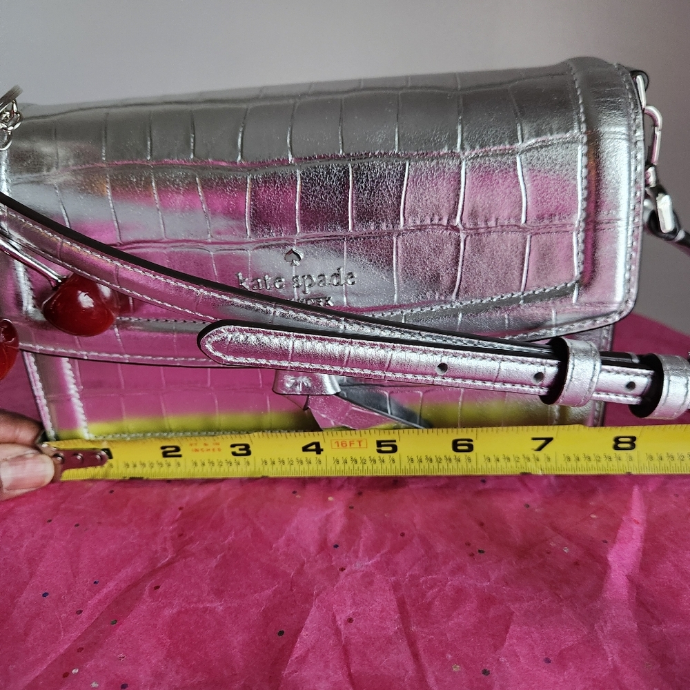 Kate Spade New York Knott Croc Embossed Mini Flap Crossbody 4 pc set NWT - Picture 11 of 12